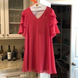 Calvin Klein coral cocktail dress